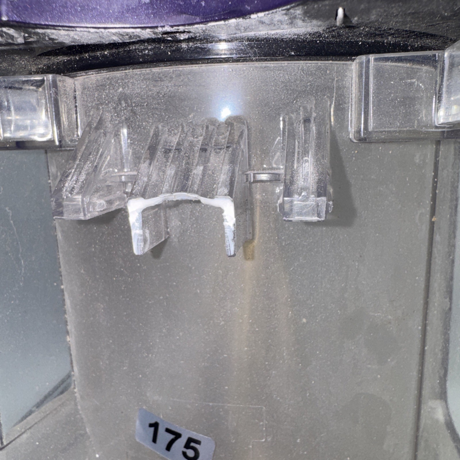 Shark AZ4002 Dust Bin Canister – Broken Mount Tab – Replacement Part