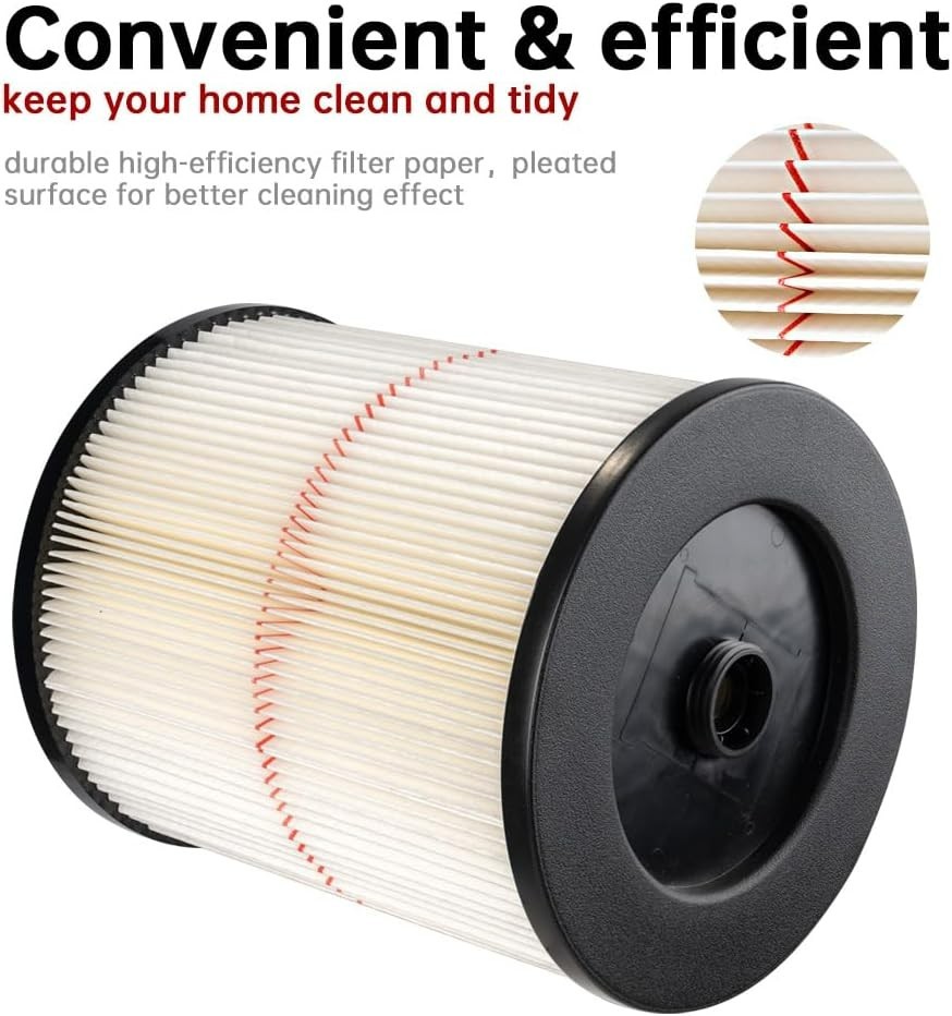 2 Pack 17816 Red-Stripe Cartridge Filter for Craftsman Shop Vac Wet/Dry Vacuum
