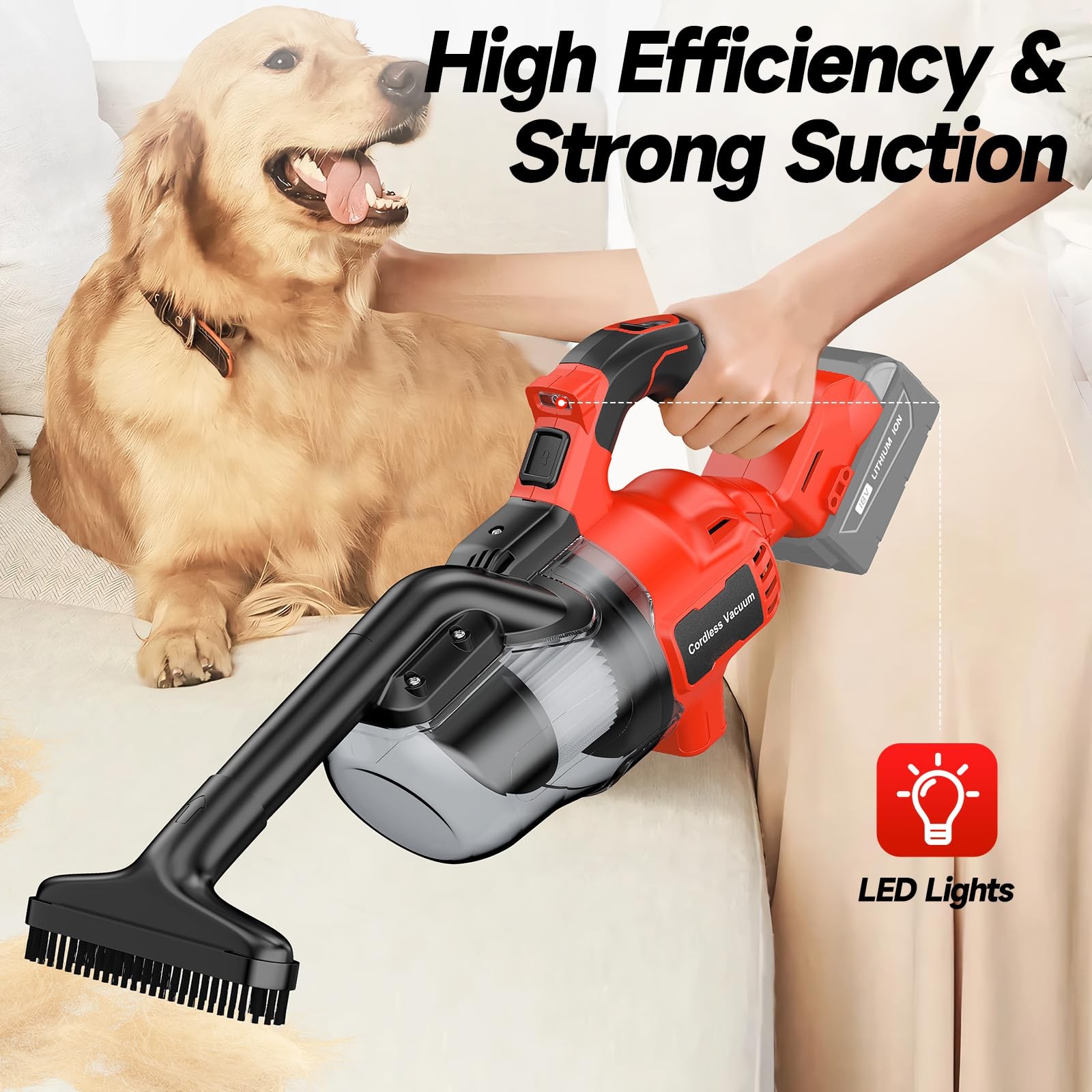 Cordless Vacuum Compatible with Milwaukee M18 Battery, Handheld Vacuum Cleane…