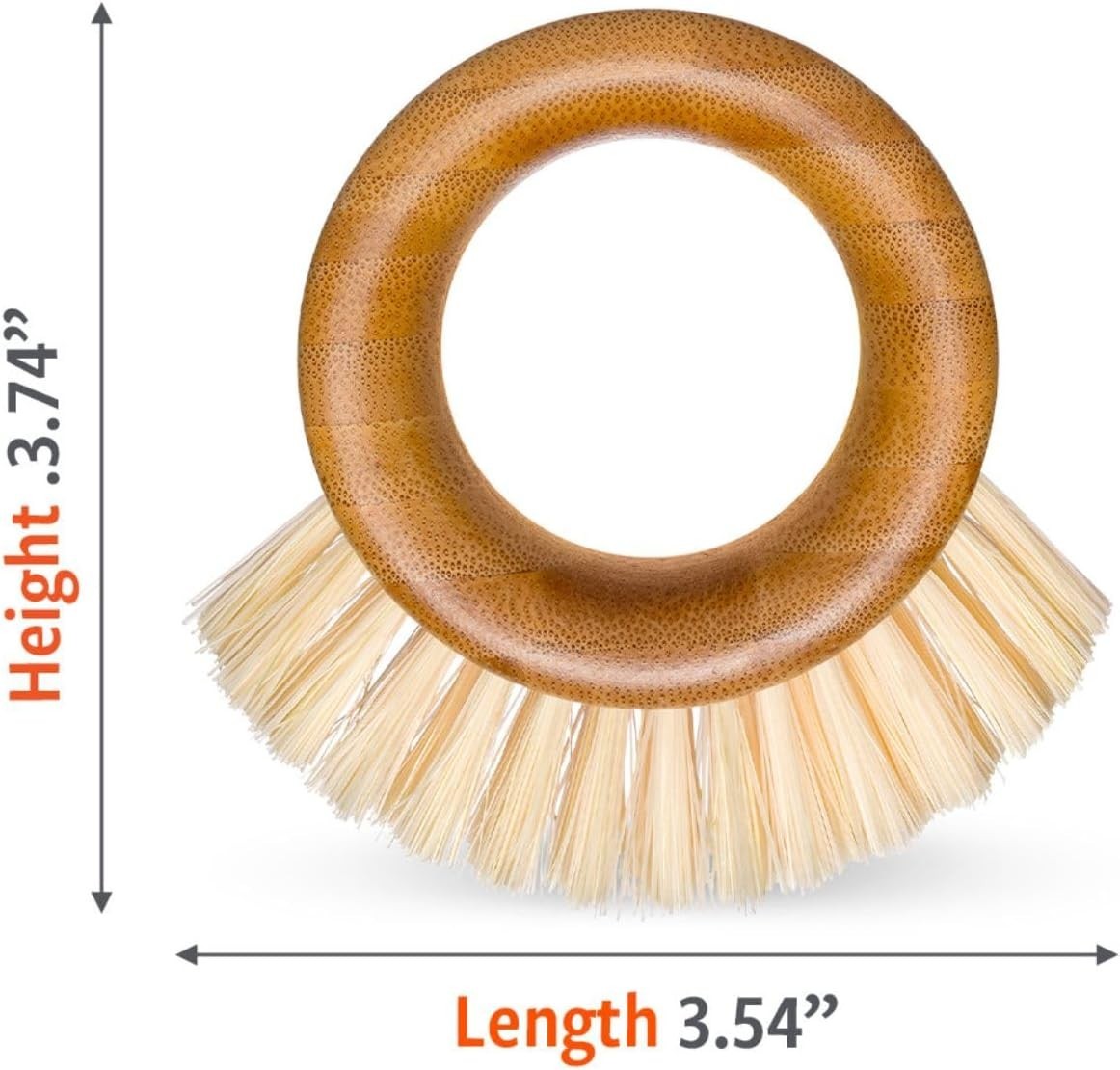 Vegetable Fruit Scrub Brush Eco Friendly Bamboo Produce Cleaner 1pc