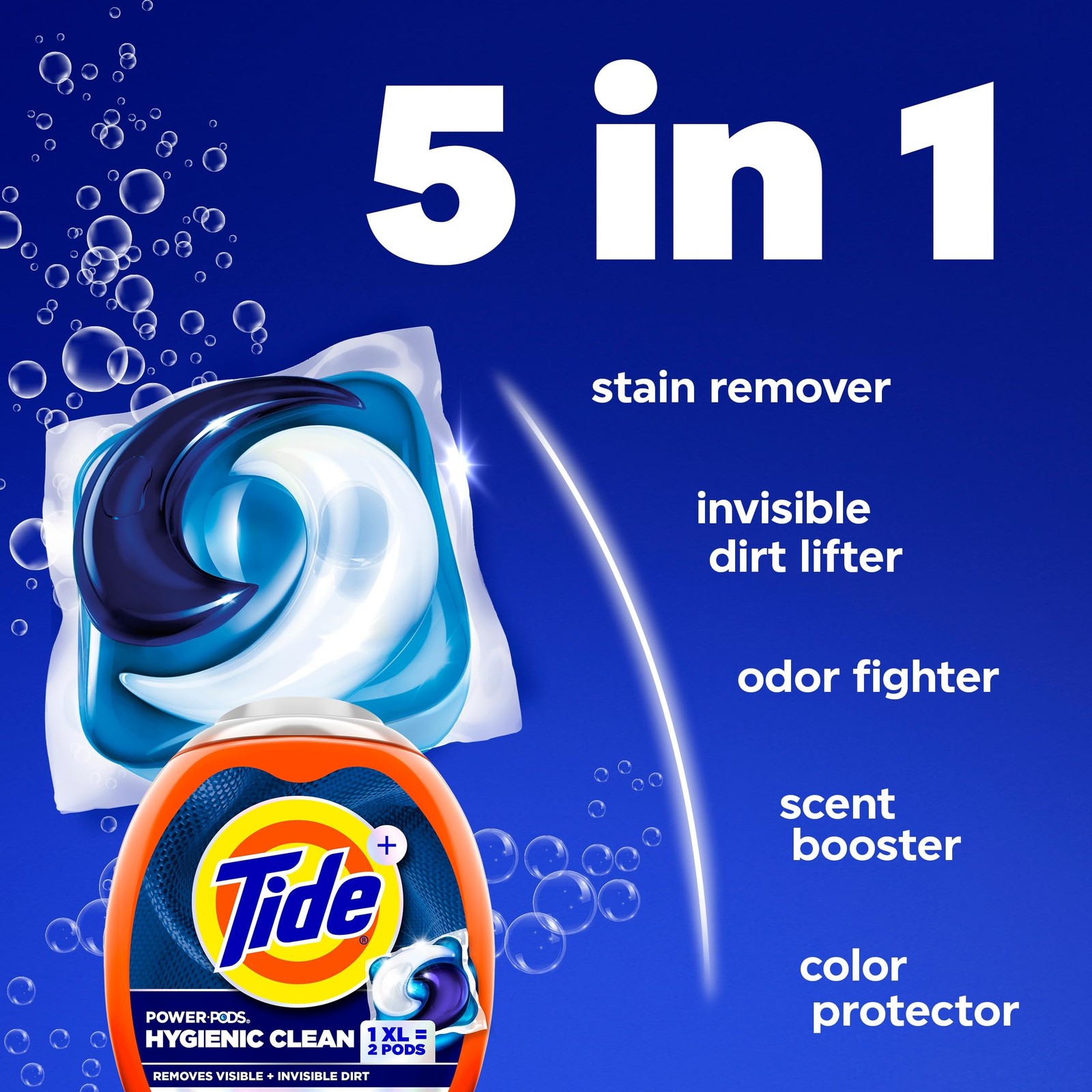 Tide Hygienic Clean Power PODS Laundry Detergent 45 Count (Pack of 1), rust
