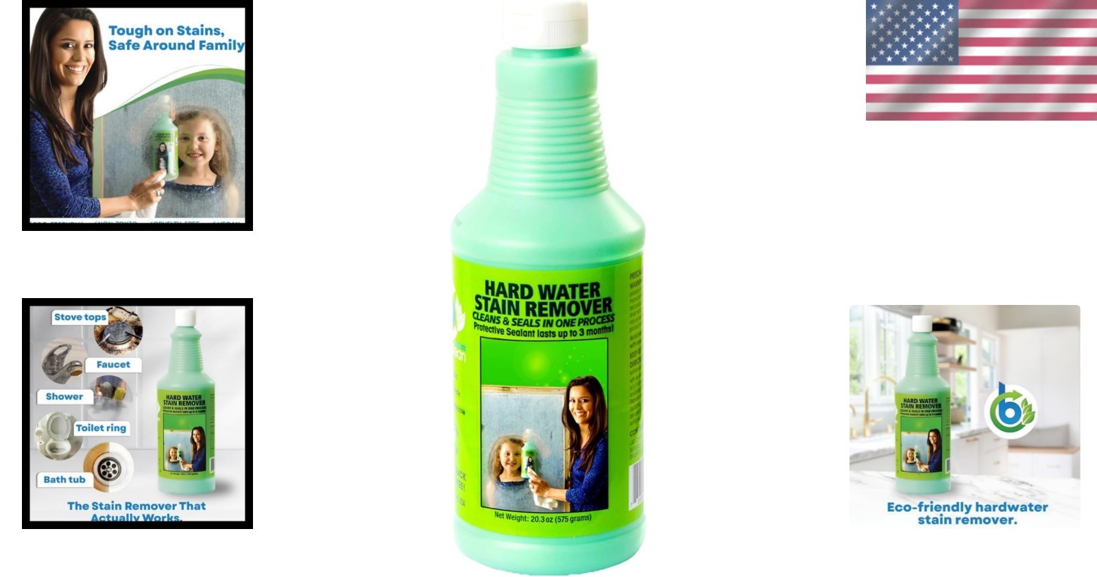 Bioclean Biodegradable Hard Water Stain Remover – Eco-Friendly – 20.3 oz Cream