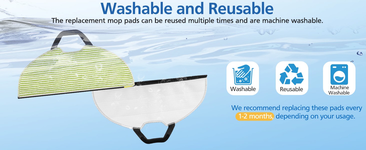 AV2610WA RV2610WA Vacuum Mop Replacement Pads Compatible with Shark RV2610WA