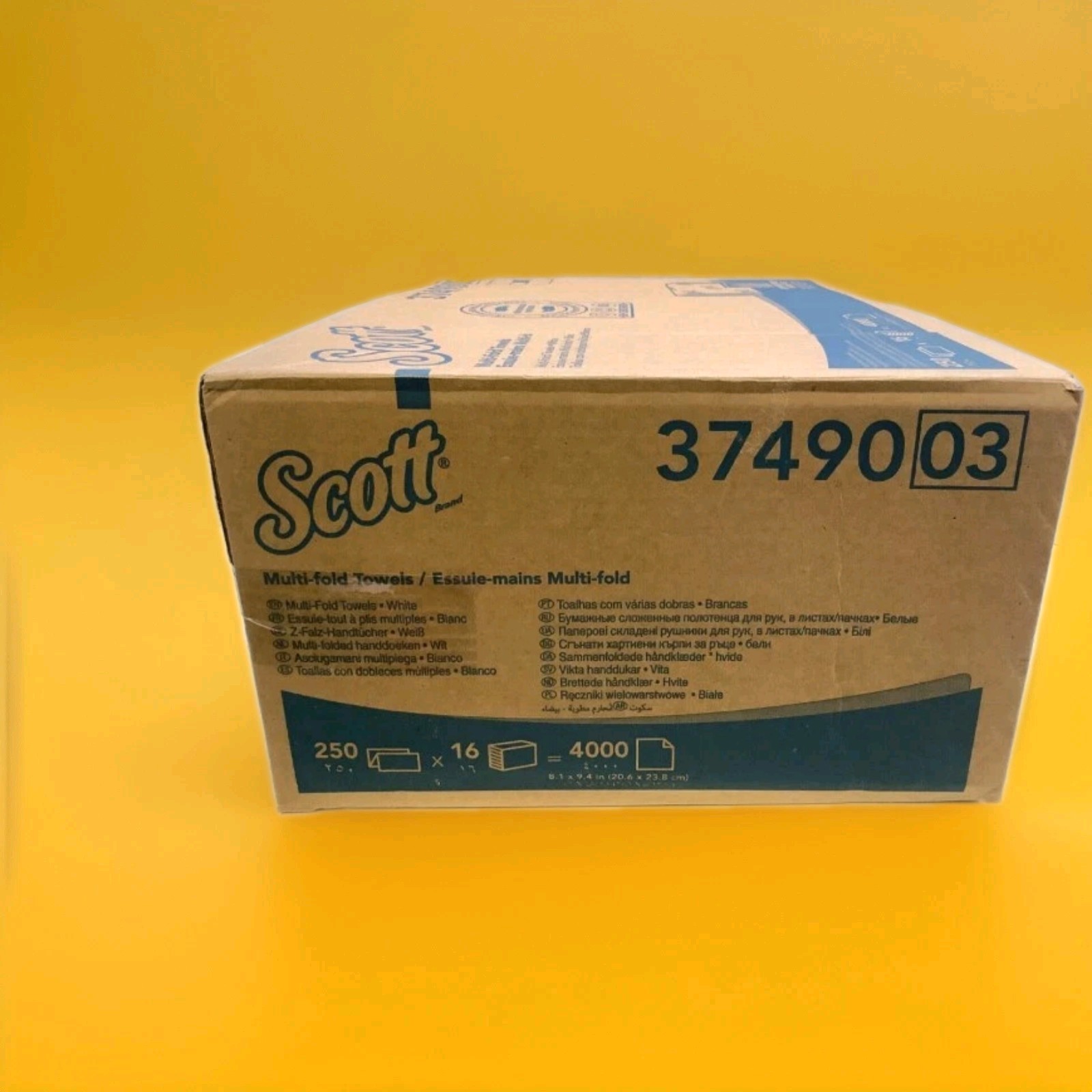 Scott 37490 Multi-fold Towels, Narrow Width 8.0″ x 9.4″, 4000 Towels 3749003
