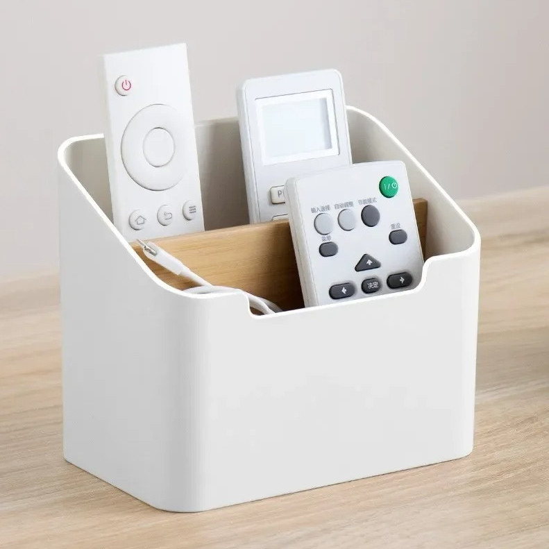 1 pc Plastic Desktop Storage Box Remote Control Tissue Cosmetic Organizer