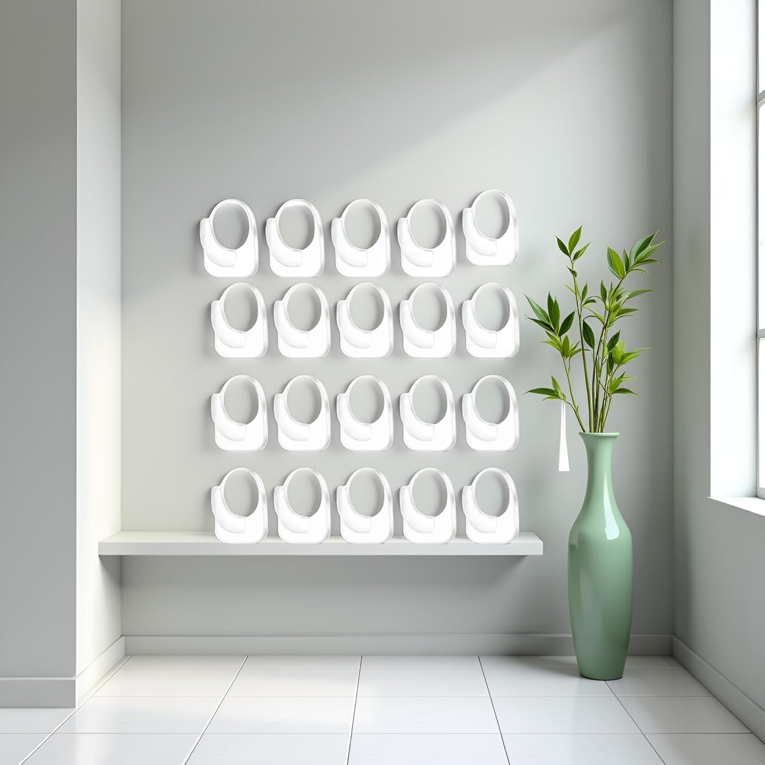 20 Pcs Clear Adhesive Wall Hooks Transparent Sticky Hangers Home Storage Set Kit