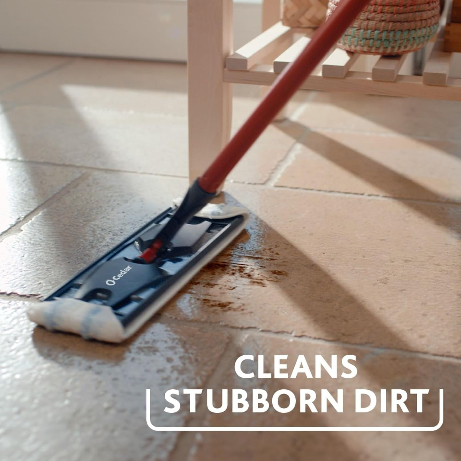 O-Cedar H2Pro Flat Mop System | Quick Cleaning Tool | Clean with Water | Machine