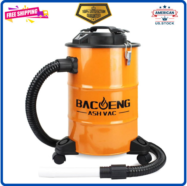 5.3-Gallon Ash Vacuum Cleaner with Double Stage Filtration System. Standard