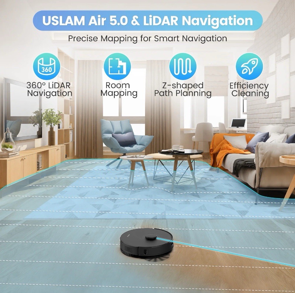 AIRROBO L40+ Robot Vacuum & Mop – Self-Empty, 180min, App & Voice