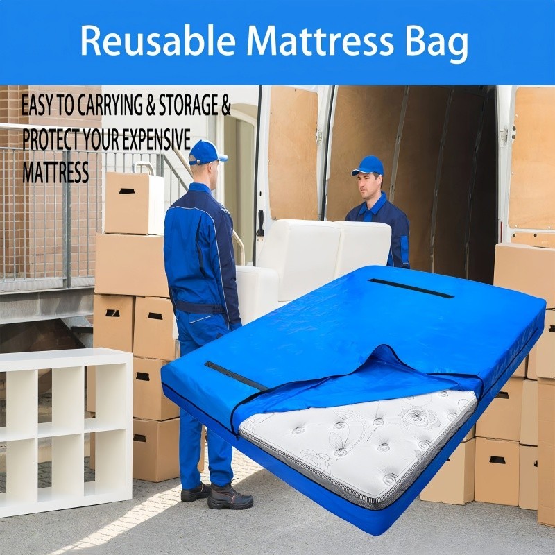 Extra Thick Mattress Bags with 8 Handles, Mattress Bag for Moving and Storage