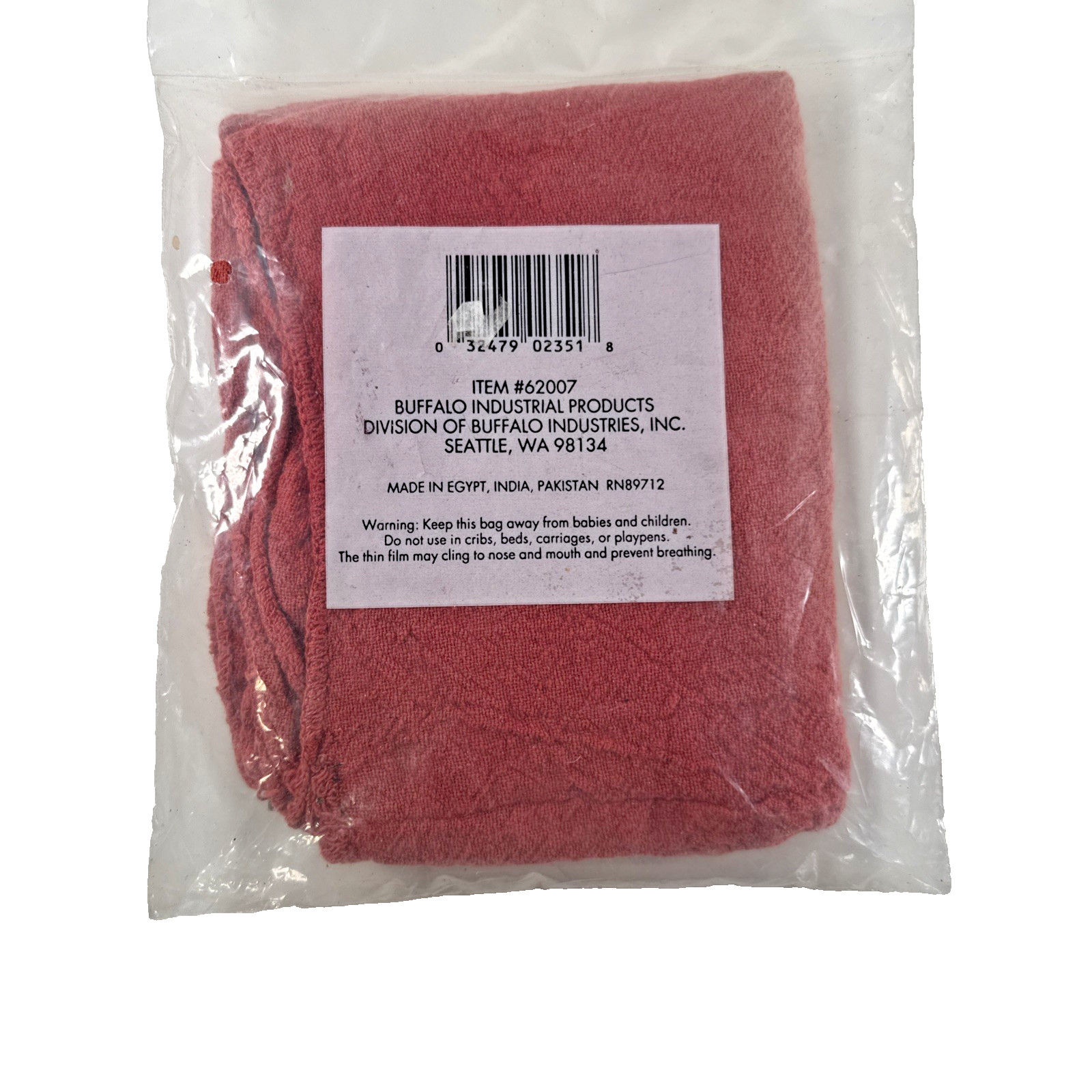 NOS VTG 4 Pack Shop Towels 14×14″ Red 100% Cotton Lint Free Cleaning Shop Rags