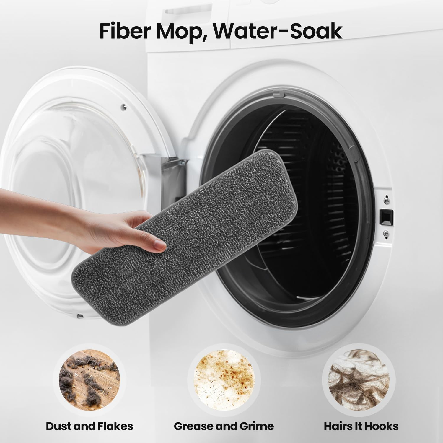 1/2Set Spray Mops for Floor Cleaning with 5 Washable Pads,Wet Dry Microfiber Mop