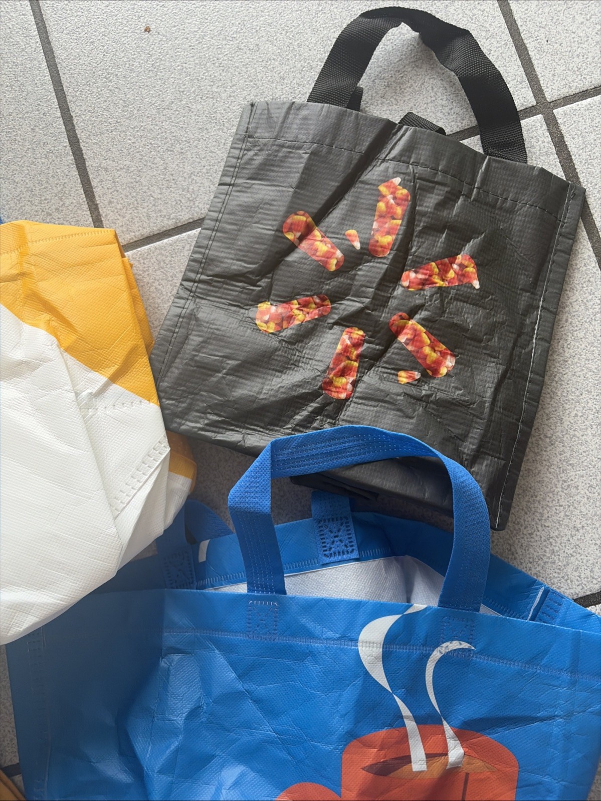 5 Lot Walmart Sm/ Medium Reusable Shopping Bags Recycle Groceries Bags Shop Curb
