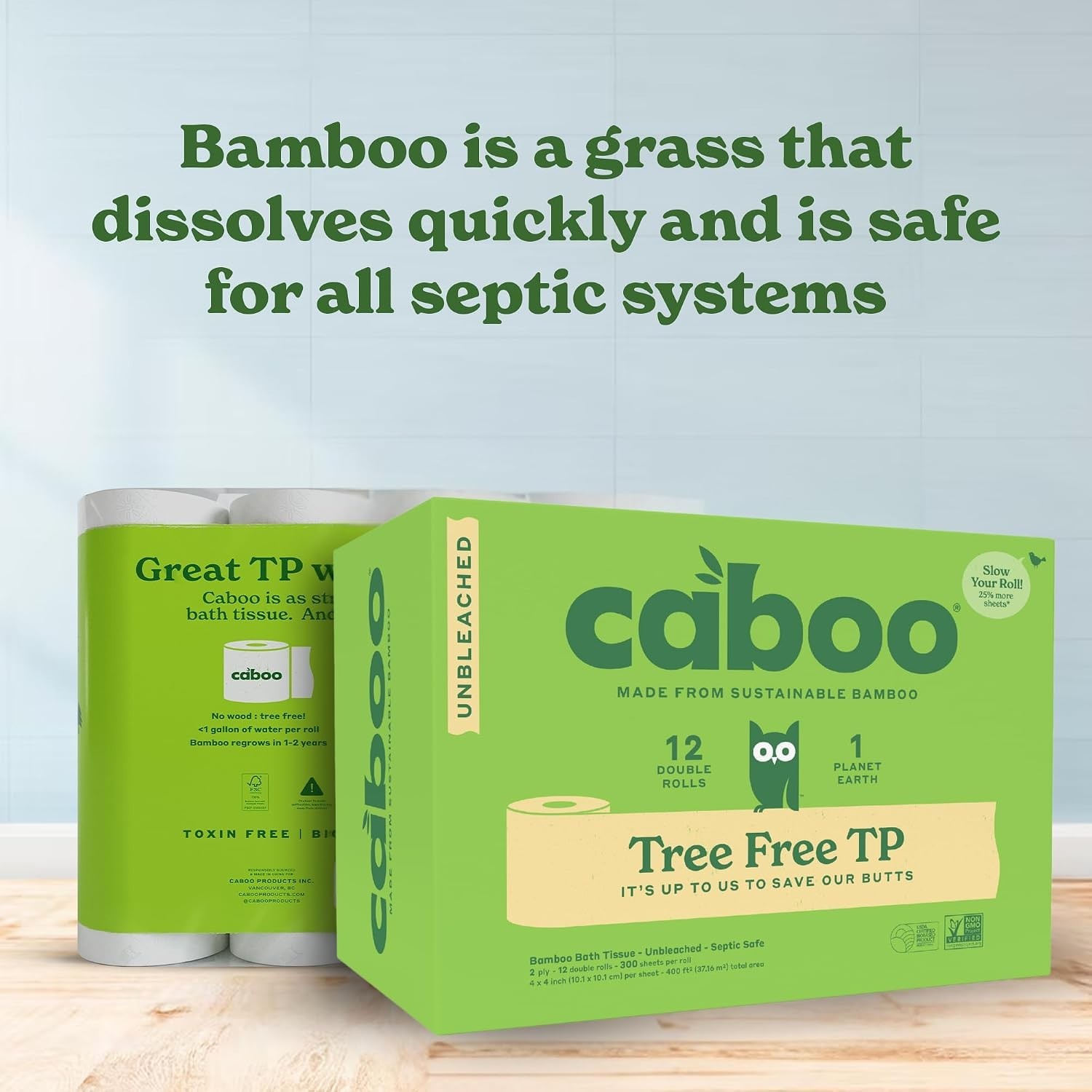 Tree Free Unbleached Toilet Paper | Plastic Free Packaging, Septic Safe, Eco …