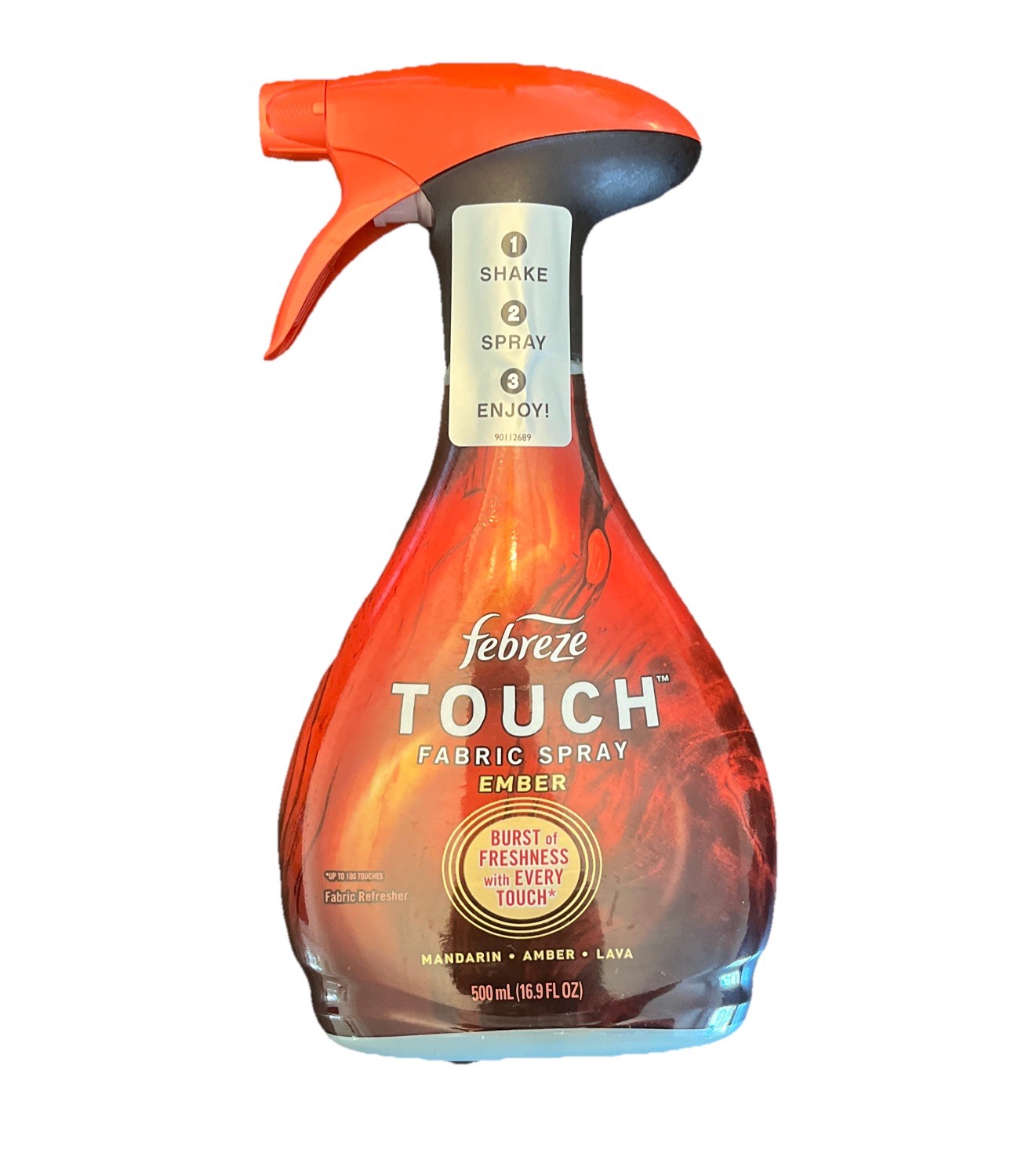 Febreze Touch Fabric Spray EMBER 16.9 Fl Oz Amber Mandarin Lava NEW