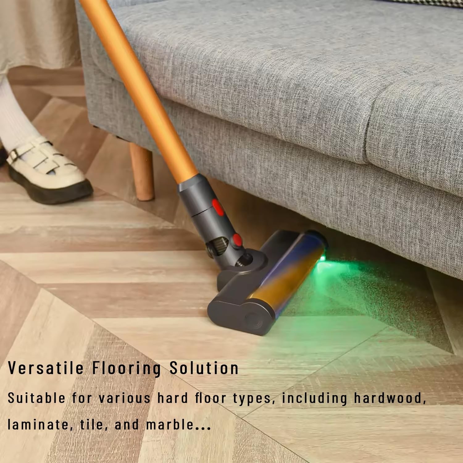 Upgraded Green Light LED light Soft Brush Head For Dyson V7 V8 V10 V11 V15