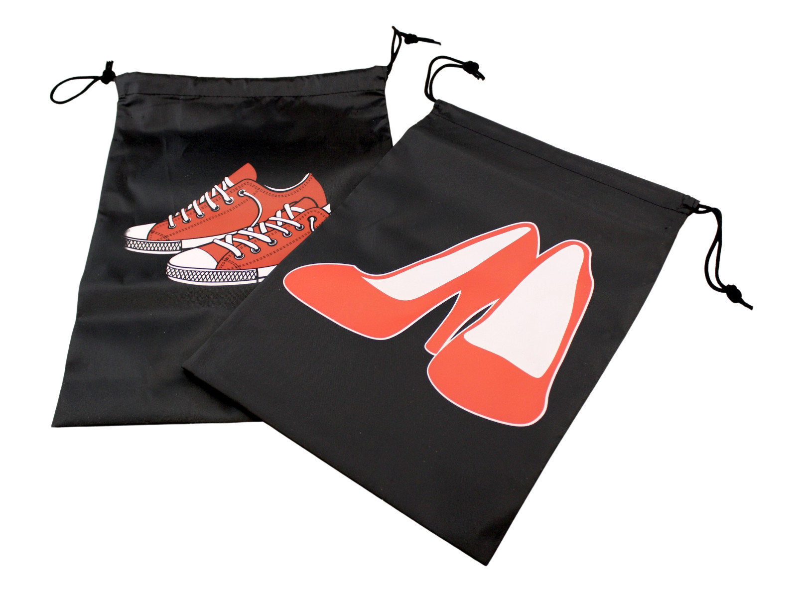 Set of 2 Printed Drawstring Travel Shoe Bags For Home & Travel Sneakers Protect