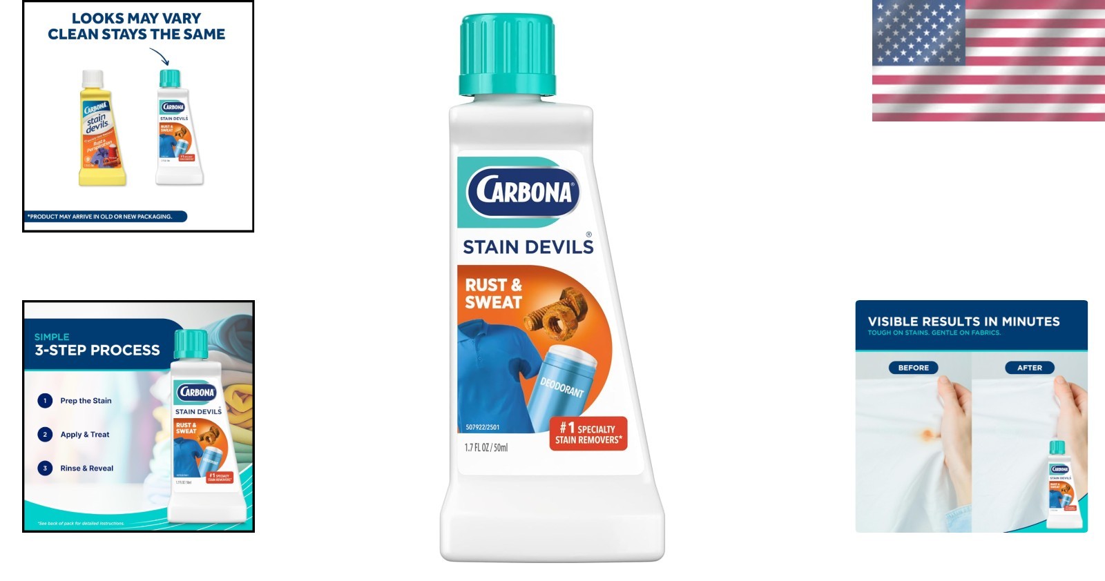 1.7 Fl Oz Stain Devils – Safe for Skin & Washable Fabrics, Multi-Fabric Cleaner
