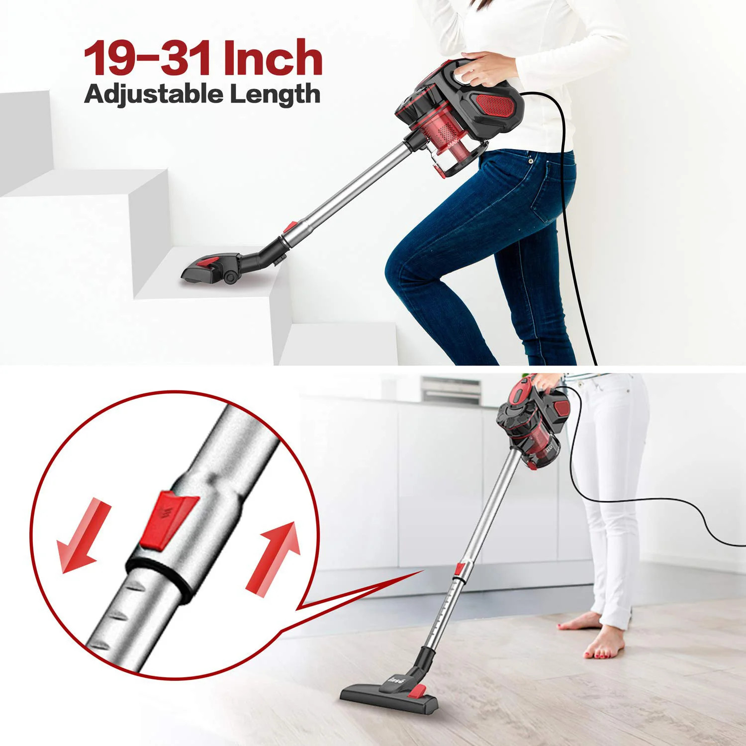 INSE I5 Corded Vacuum Cleaner 600W 18000Pa Powerful 2-in-1 HEPA Filters Handheld
