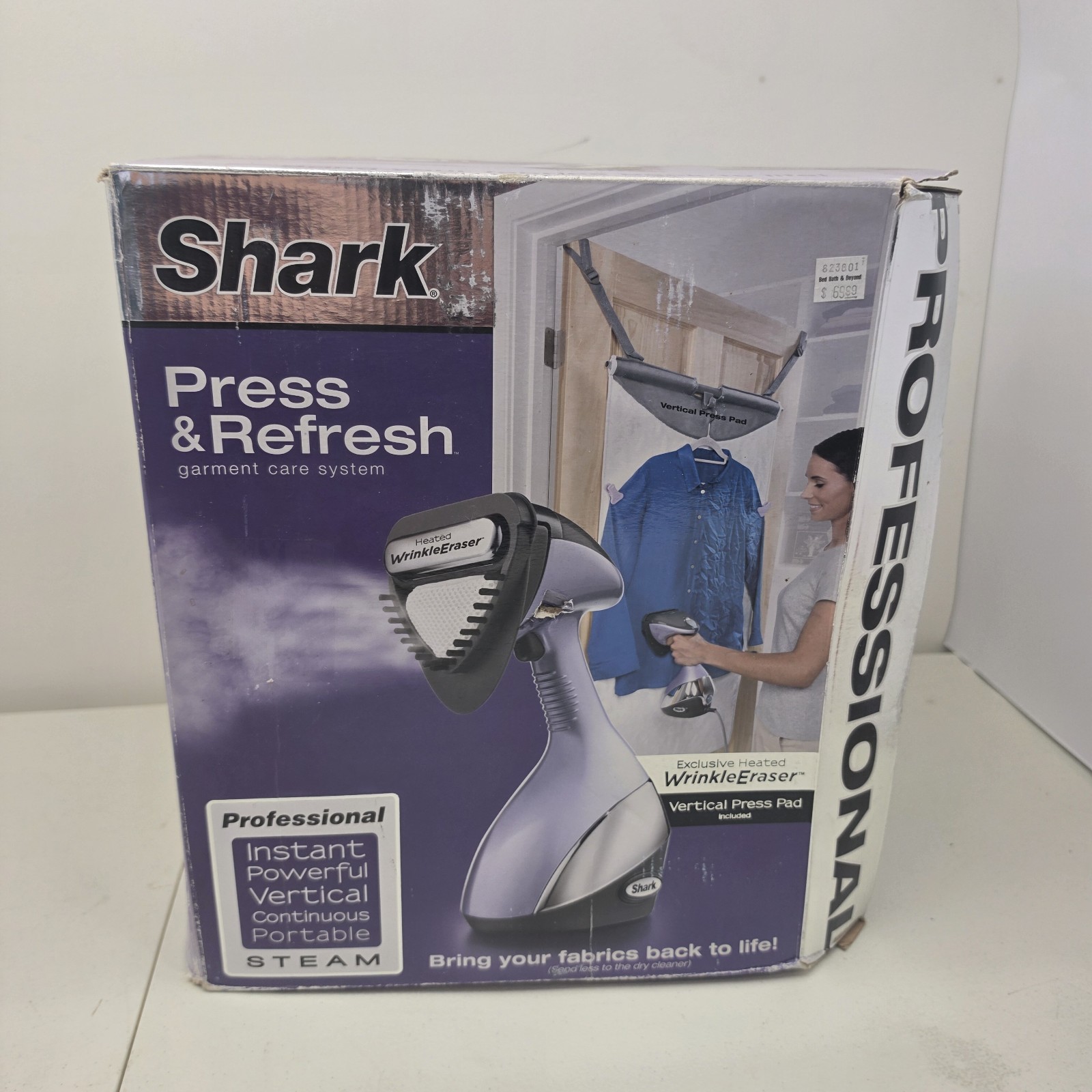 Shark GS500 Press and Refresh Fabric Steamer 120v Vertical Pad Wrinkle Eraser