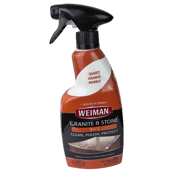 Weiman Granite & Stone 3 In 1 Clean Polish Protect Spray 24 Oz NWOT