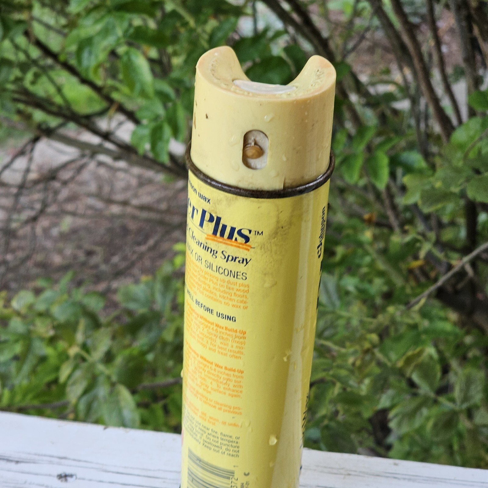 Duster Plus Vintage No Wax 1987 Dusting And Cleaning Spray Advertising Empty