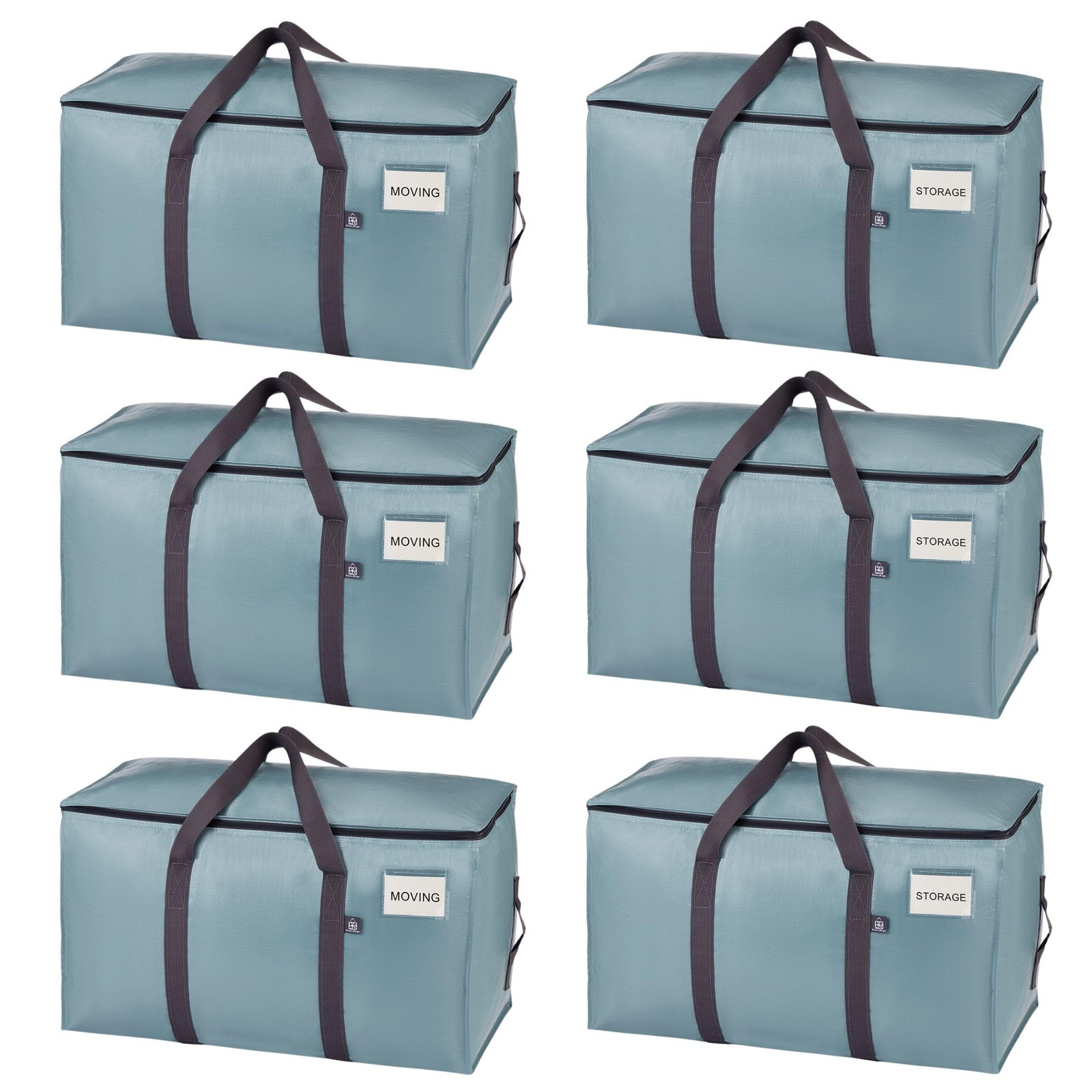 6 Pack Heavy Duty Moving Bags, 90L Extra Large Moving Boxes Alternative, 50lb…