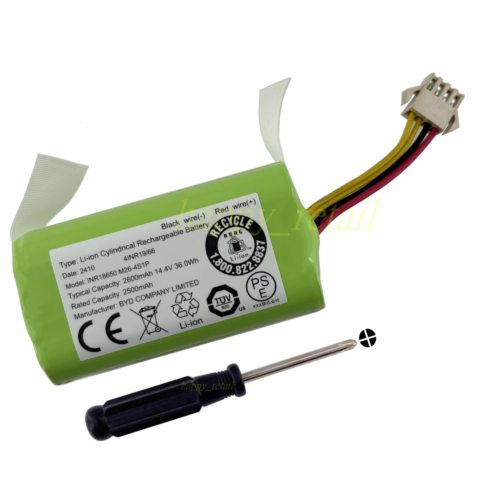 New Battery For iHome AutoVac Nova S1 iHRVS1-3BLK (1st Gen Only!) Robot Vacuum