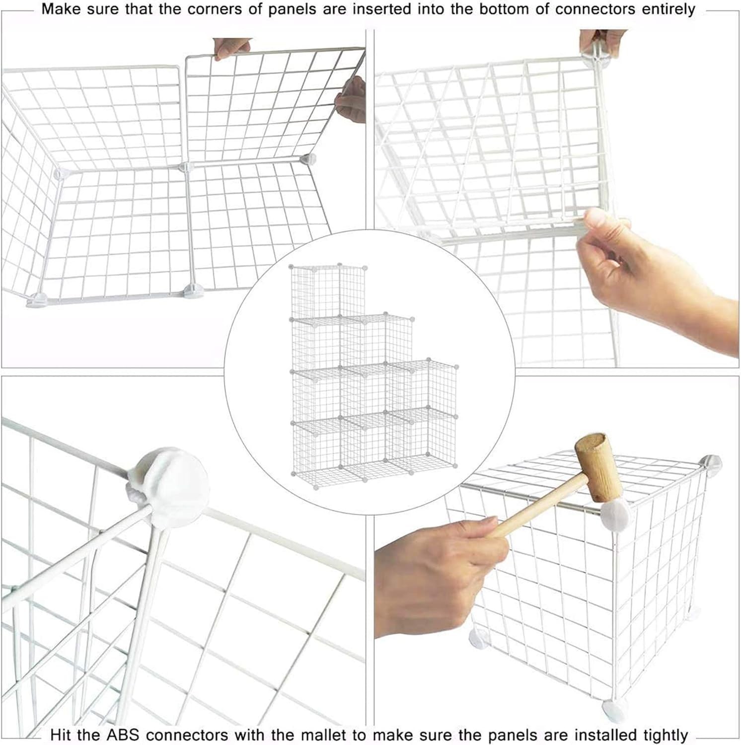 Wire Cube Storage, 9-Cube Organizer Metal, Wire C Grids Storage, Storage Bins…