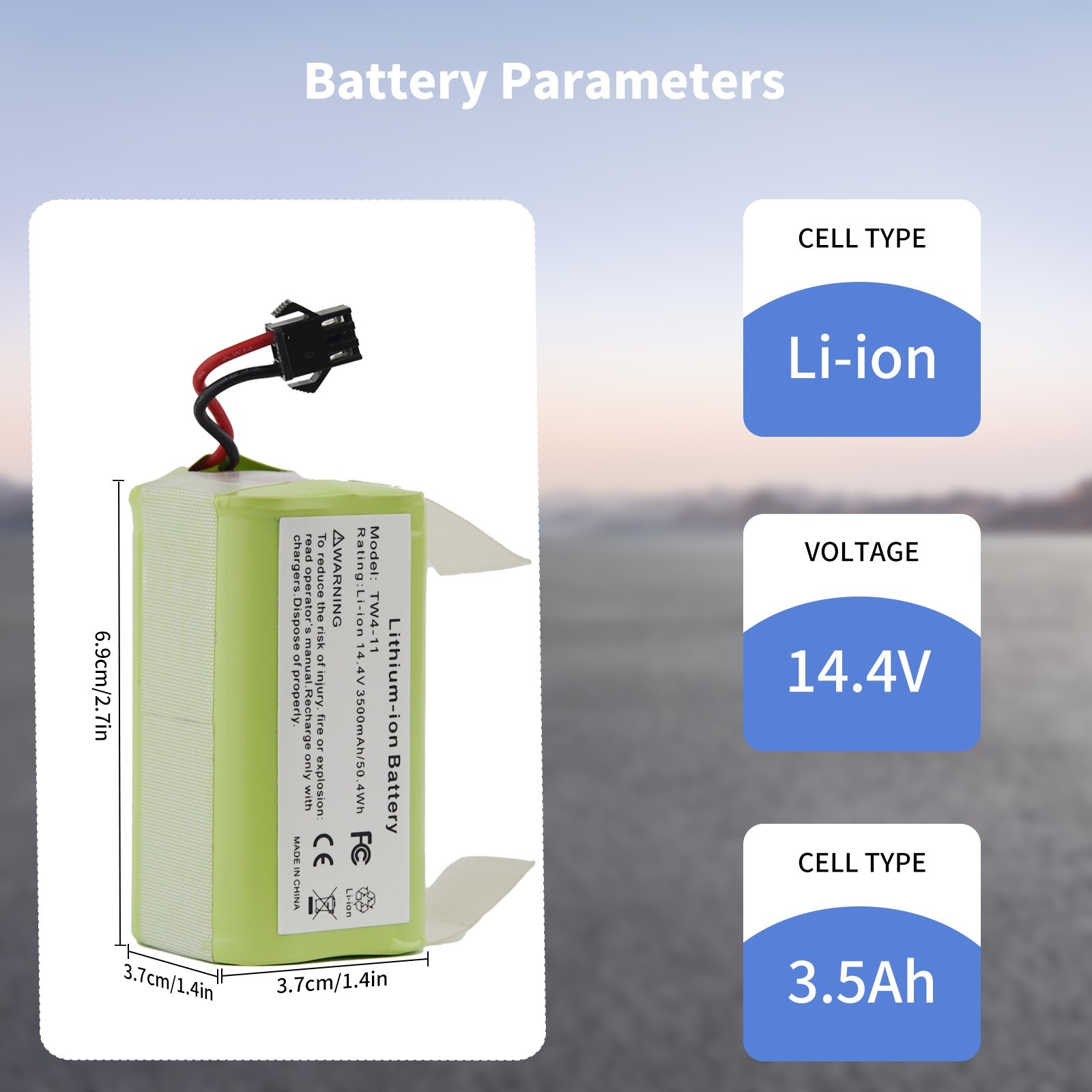 Replacement Battery for Eufy RoboVac 11/11S 12 15C 15T 25C 30C 35C 14.4V 3500mAh