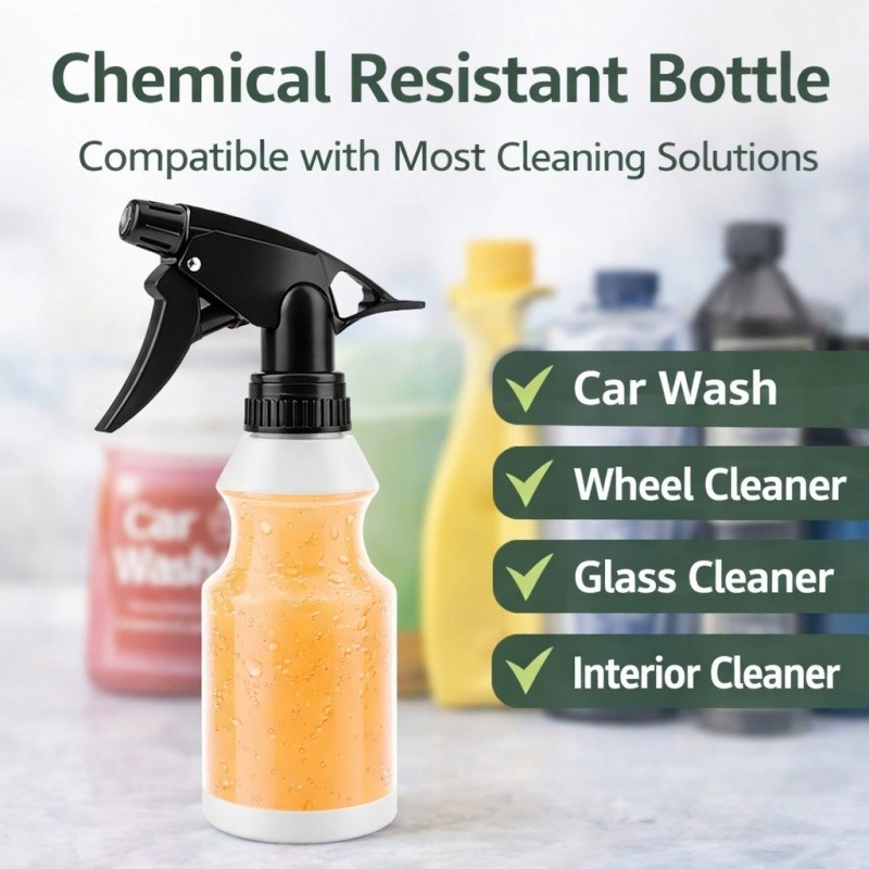 3 Pcs Plastic Trigger Spray Bottle 16 OZ Heavy Duty Chemical Resistant Sprayer