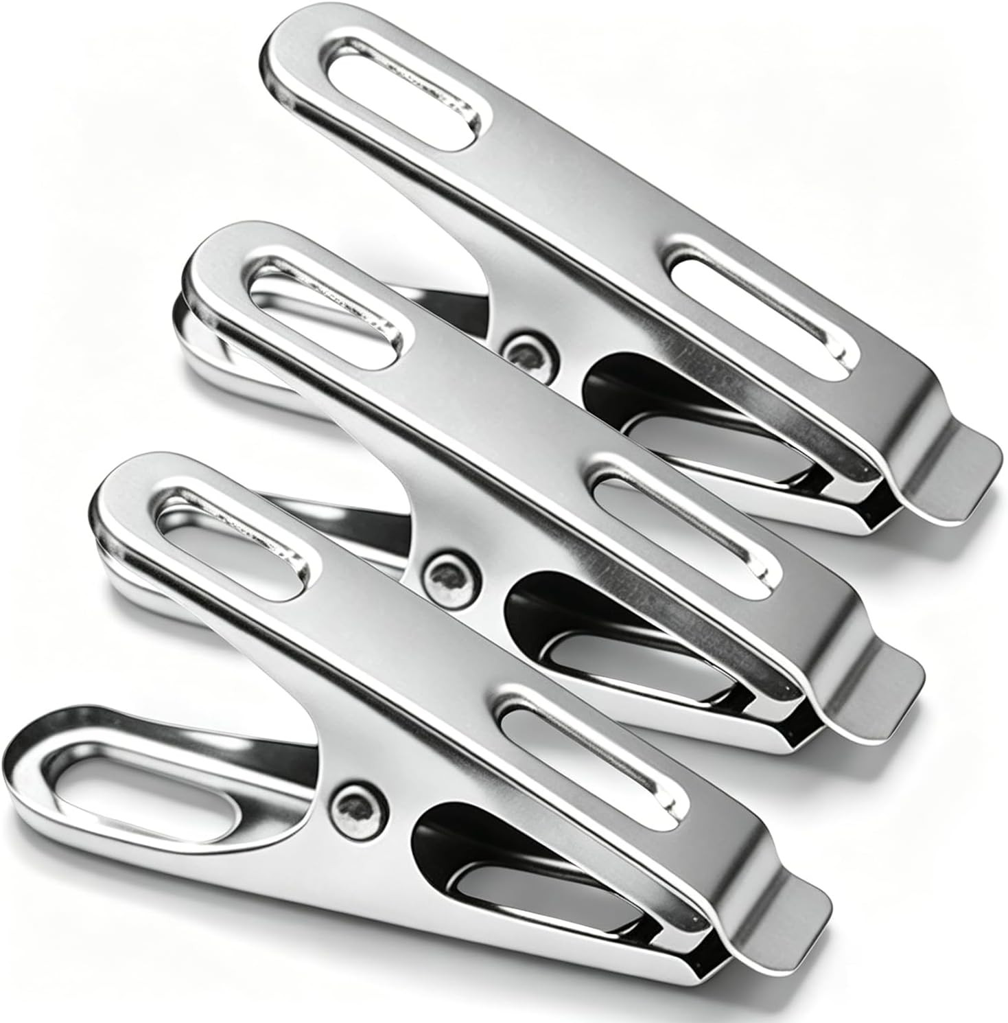 50 Pack Clothes Pins, Stainless Steel Clothespins Metal Clothes Pegs Laundry