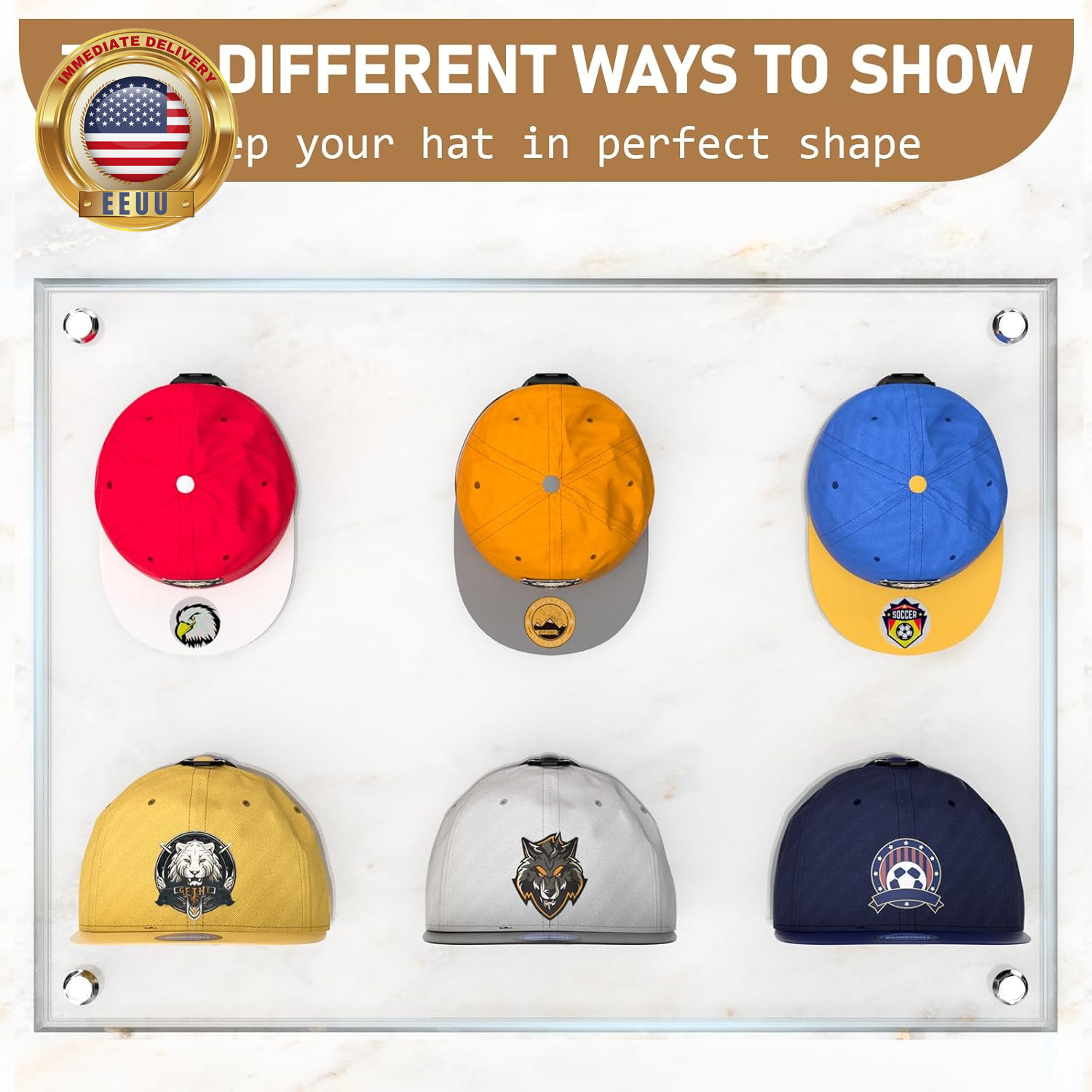22 Pack Adhesive Hat Hooks for Wall, Super Strong Hat Rack for Baseball Caps, Ha