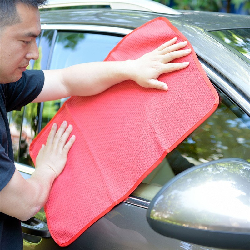 CarCarez Red Microfiber Towels 16″x24″ 380GSM 120PCS Bulk Detailing Towels