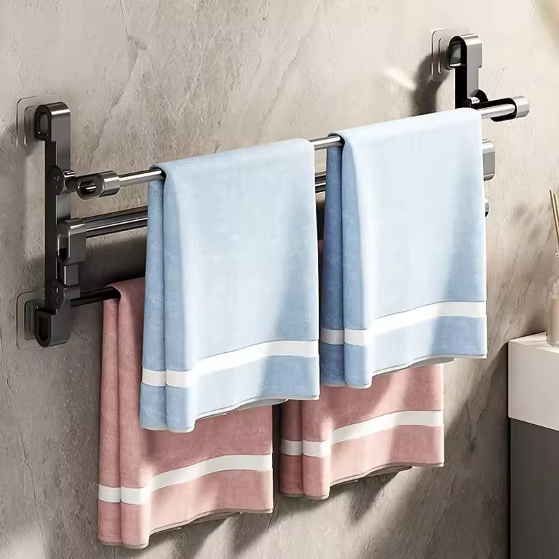 1PCs Wall Mounted Bathroom Shoe Rack Folding Storage Rack