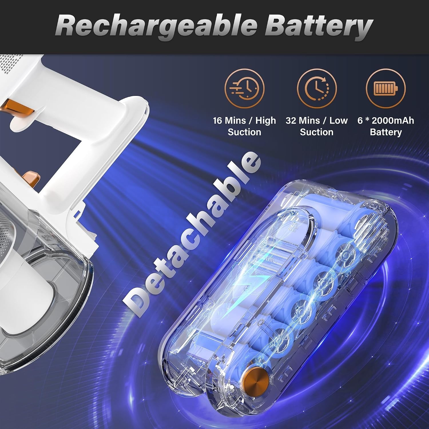 V500 Cordless Vacuum Cleaner Anti-Tangle Lightweight