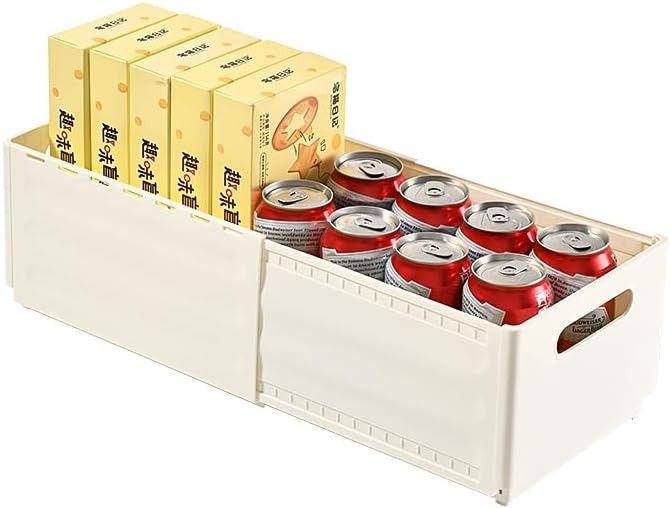 2 Pack Expandable Plastic Storage Boxes, Multi-Purpose Folding Organizer, Drawer