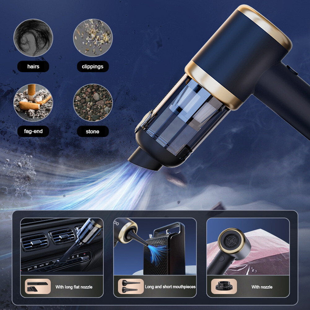 3 in 1 Car Vacuum Cleaner 95000PA Air Blower Wireless Handheld Rechargeable Mini