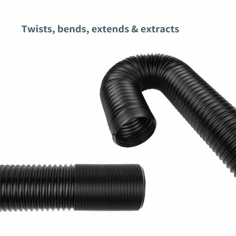 POWERTEC 4 Inch Dia. Flexible Dust Collection Hose Black (70128)