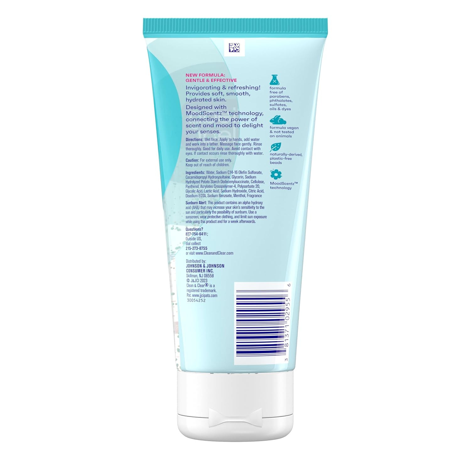 Deep Action Exfoliating Facial Cleanser, Scrub & Face Wash, Pro-Vitamin B5, Lact