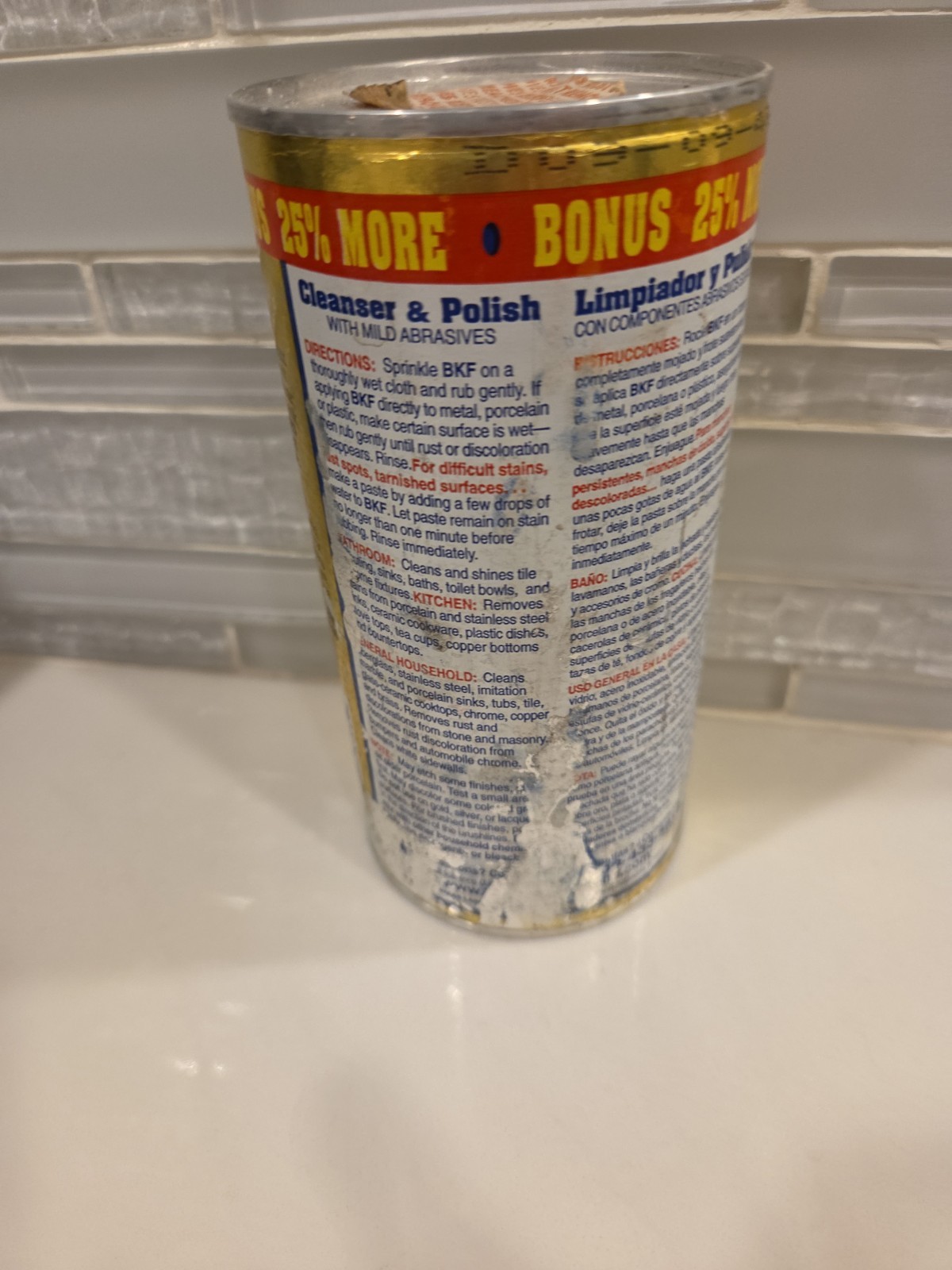 BAR KEEPERS FRIEND Cleanser Kitchen Bath Cookware Cleaner & Polish Powder 15 oz