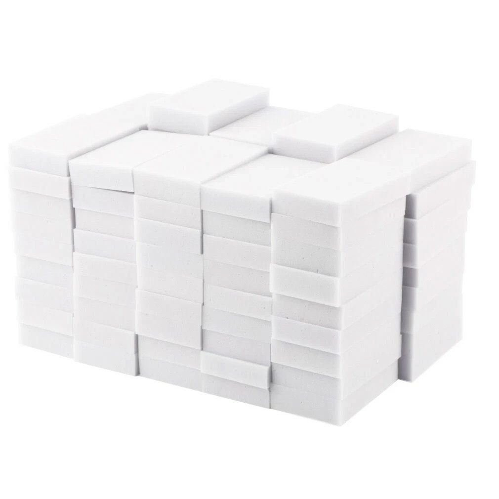 100 PCS Sponge Eraser BULK PACK Melamine Cleaning Foam 3/4″ Thick Kitchen Bath