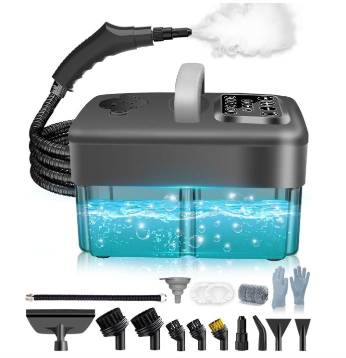 Limpiador a Vapor 2500W 1600ml 45PSI 250°F para Hogar y Auto
