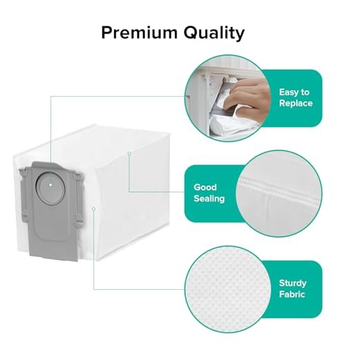 roborock 6 Packs Disposable Dust Bags for QrevoEdge2, QrevoSPro, 1-Dust Bag
