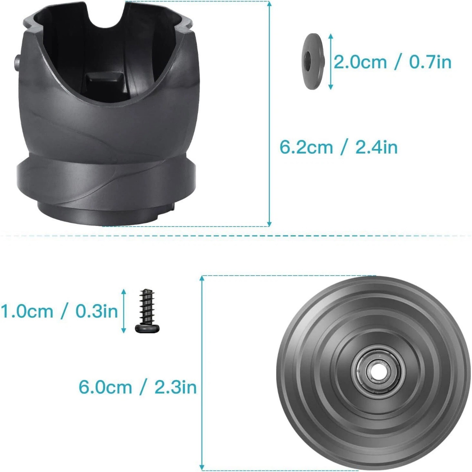Complete High Torque Head Connector Set for Dyson V10 V11 V15 G5 with Wheels