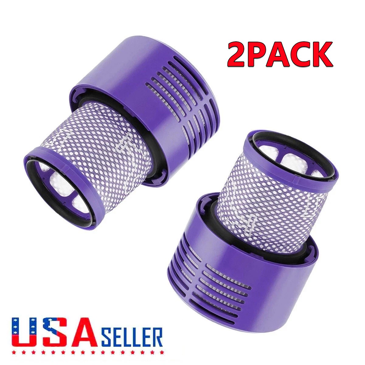 2-Pack HEPA Replacement V10 Filter for Dyson V10 SV12 Part No. 969082-01 Animal