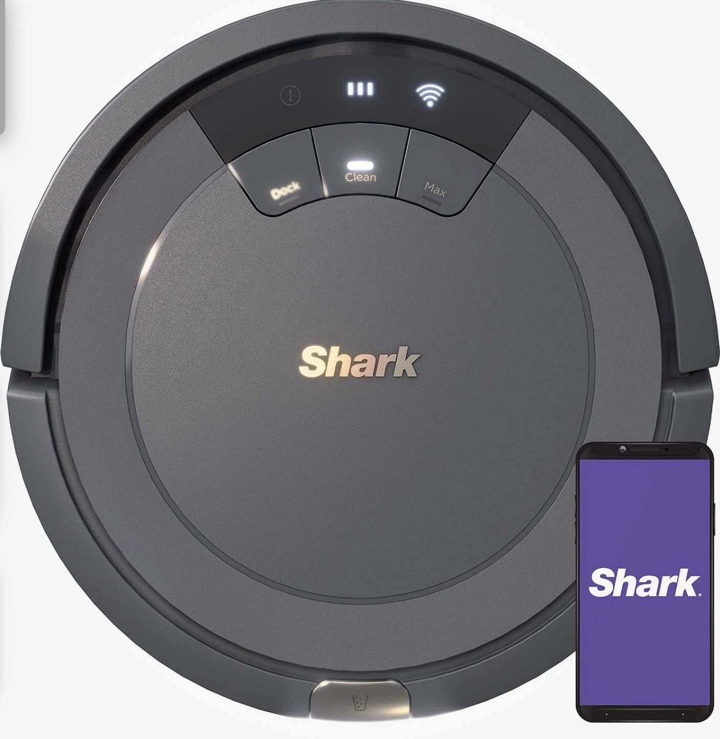 Shark ION Robot Vacuum, Tri-Brush System, Grey, AV753 | Tri-Brush System, Wi-Fi