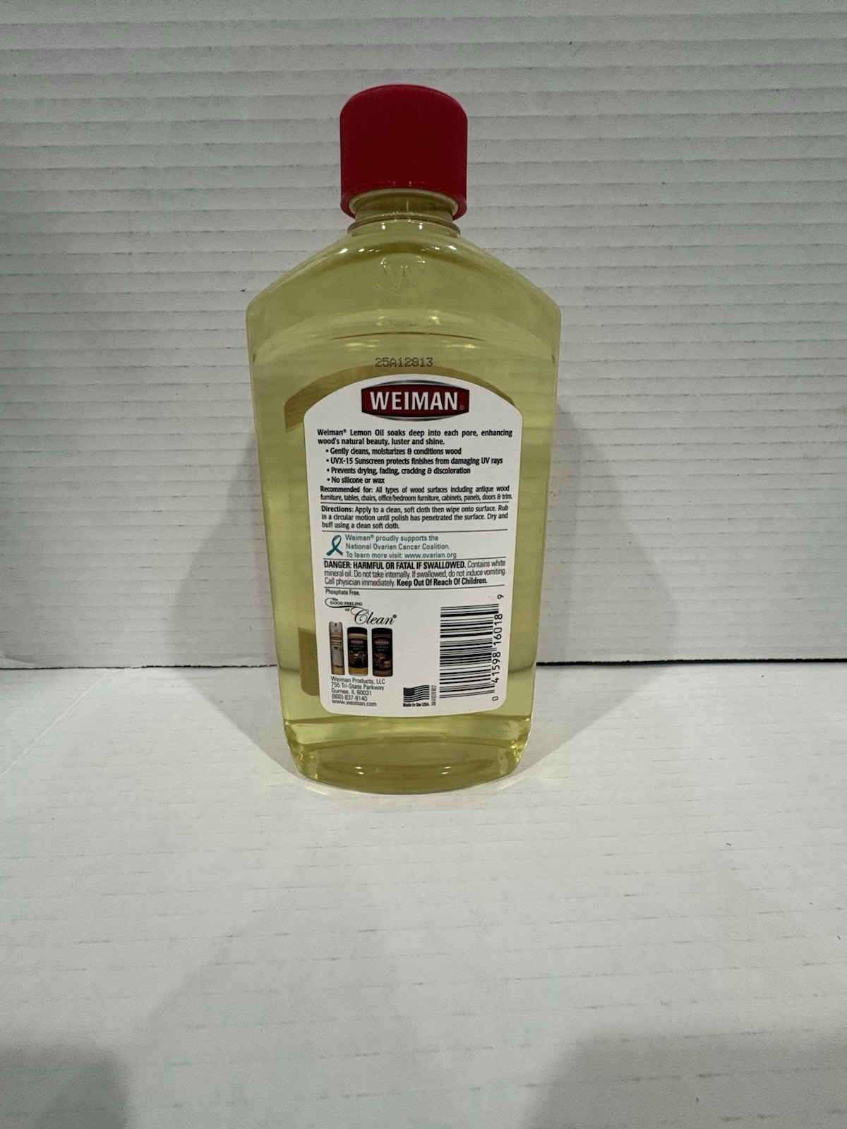 NEW! Weiman Lemon Oil Wood Furniture Polish with UVX-15 Sunscreen, 16 Fl. Oz.