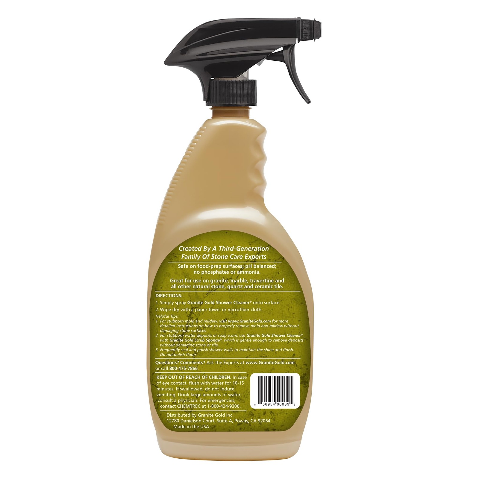 Shower Cleaner Spray for Quartz, Granite, Marble, Ceramic, and Other Stone Tu…