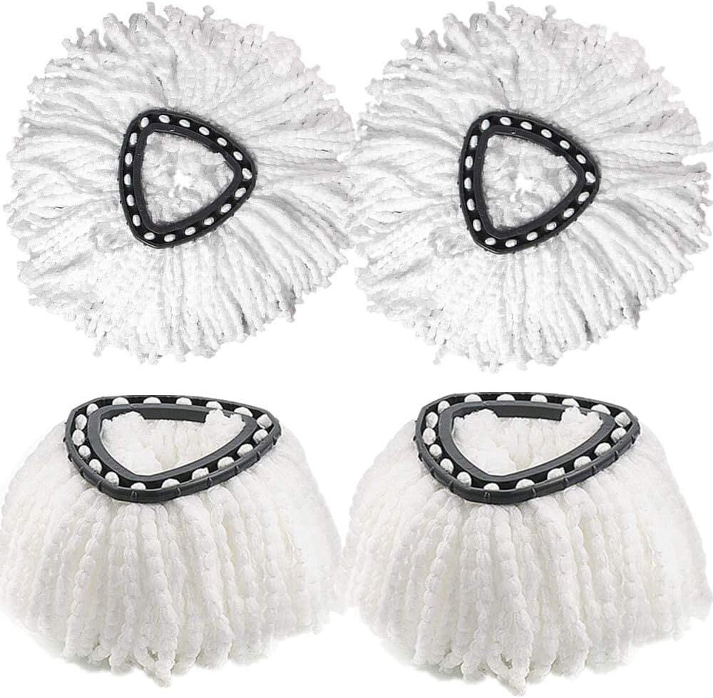 4 x Replacement Microfiber Mop Head Easy Clean Wring Refill For O-Cedar Spin Mop